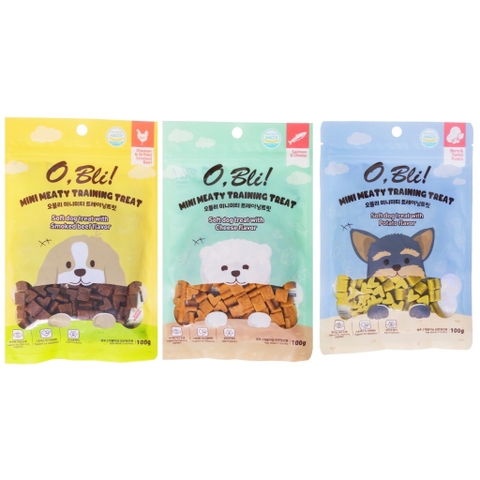 Bánh thưởng cho chó Obli Mini meaty training treat - 100gr