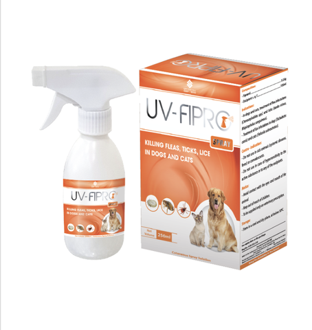 Chai xịt ve cho chó mèo UV-fipro 250ml