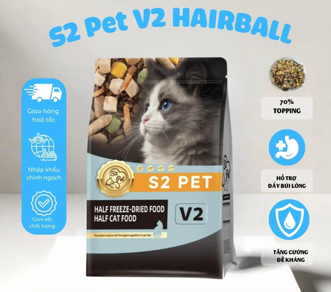 S2Pet Hạt thức ăn mèo V2 1kg