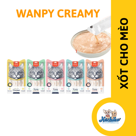 Súp Thưởng Wanpy Creamy 5 que cho Mèo