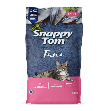 Snappy Tom Tuna 1.5kg - Thức ăn mèo vị cá ngừ (thùng 6 túi)