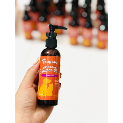 Dầu cá hồi hỗ trợ da & lông Zesty Paws Wild Alaskan