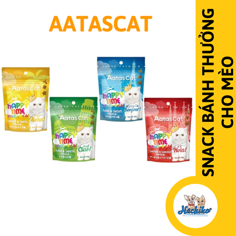 Snack Bánh Thưởng Aatas Cat Happy Time 60g Cho Mèo