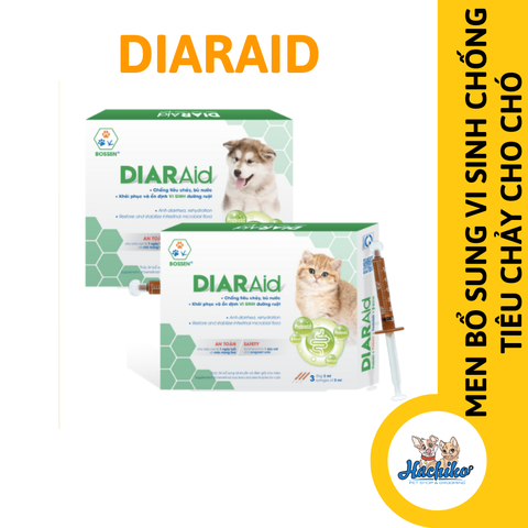 DIARAid - Men vi sinh ổn định vi sinh đường ruột cho Chó Hộp 3 ống giúp Chó chống tiêu
