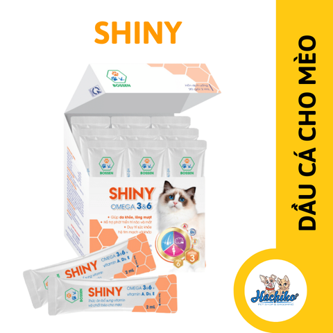 Dầu cá cho Mèo bổ sung Vitamin & Acid Béo - SHINY - Bossen hộp 20 tuýp