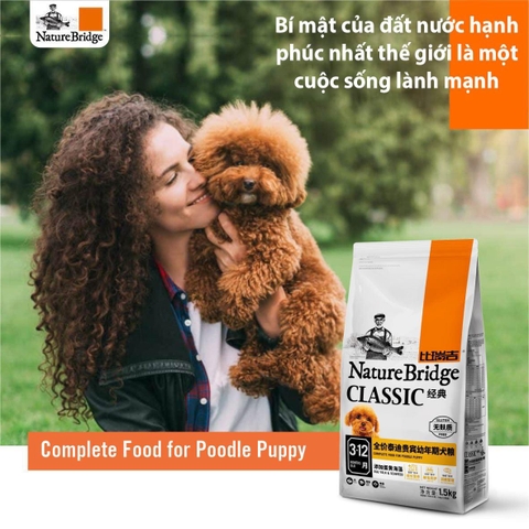 Thức ăn cho chó con Poodle Nature Bridge Classic 1.5kg