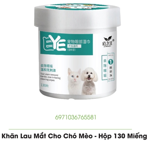 Khăn ướt lau nước mắt ố bẩn cho Chó Mèo 130 miếng