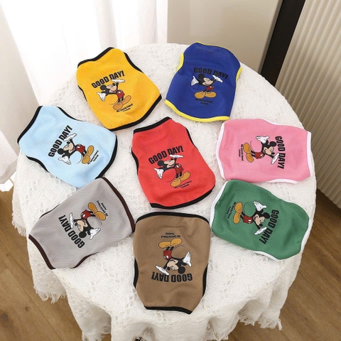 KK Áo thun 3 lỗ Mickey,Snoopy,Doremon/hình chó to 4XL (trên 15kg-18kg)
