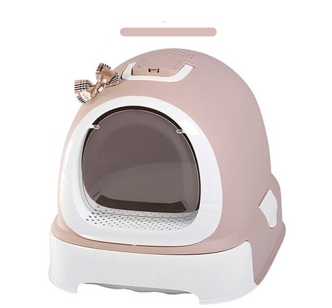 Nhà vệ sinh mèo cao cấp Marka có nơ 52*42*40