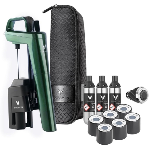 Coravin - Bộ dụng cụ chiết rượu Timeless Six+ màu Forest Green - 14 món