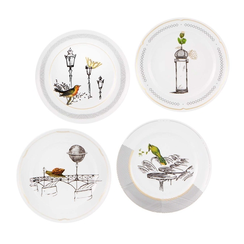 Bộ đĩa tráng miệng VISTA ALEGRE Petites Histoires - 4 cái