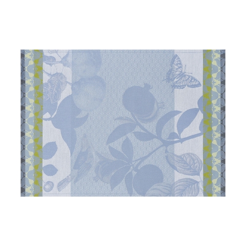 Vải bàn ăn xanh dương nhạt FRANÇAIS Jardin De Paradis - 52x38cm