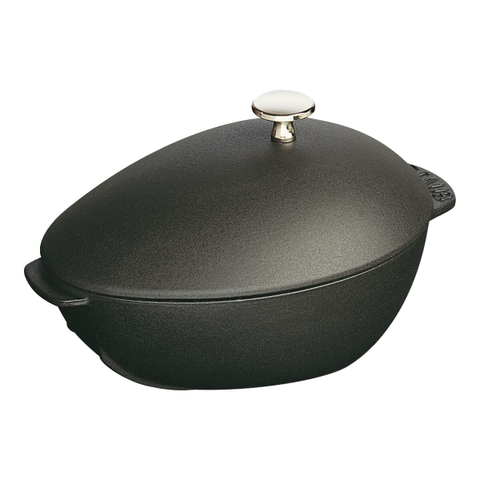 Nồi gang oval Staub Mussel - Màu đen - 25cm (2L)