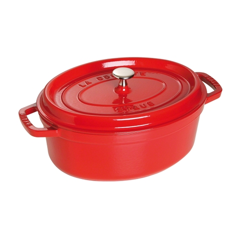 Nồi gang oval STAUB - Màu đỏ cherry