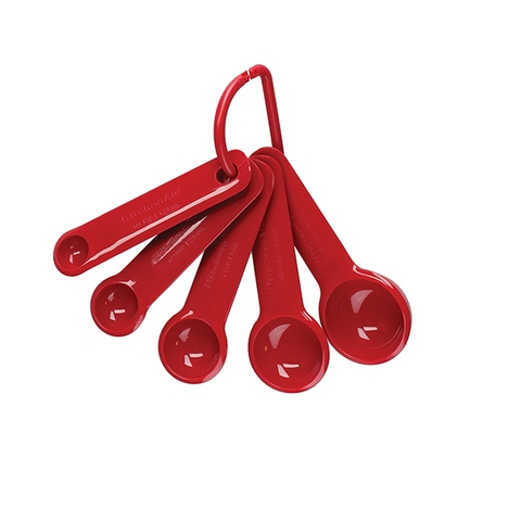 Bộ muỗng đong định lượng KITCHENAID màu đỏ - 5 cái