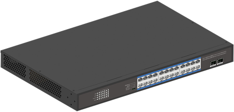 Switch MR-M2024G-2S 16, 24 cổng Gigabit POE + 2 cổng Gigabit SFP