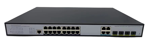 Switch MR-M816GP-4G4SFP 20 cổng 10/100/1000BASE-T RJ45  và 4 cổng 100/1000BASE-X SFP
