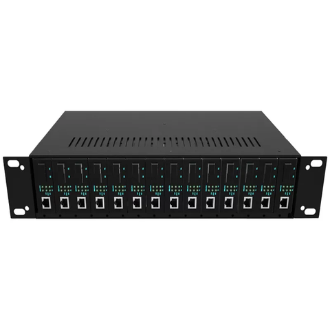 Khung tập trung 14 bộ chuyển đổi quang điện gắn rack 19 inch