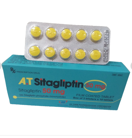 A.T Sitagliptin 50mg An Thiên (Hộp 03 vỉ x 10 viên) (T/240H) (Rx)