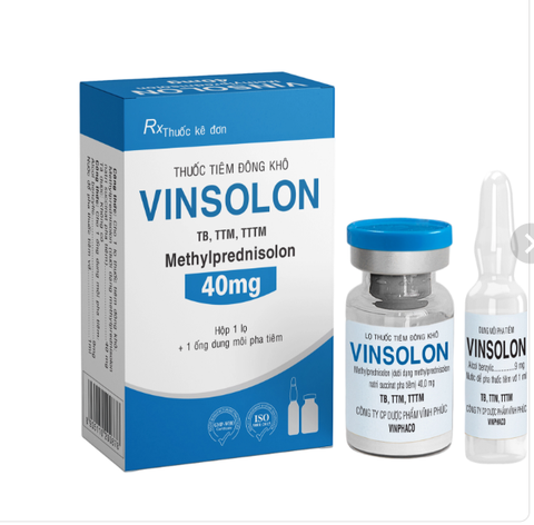 Vinsolon 40mg - Hộp 01 lọ + 01 ống DM