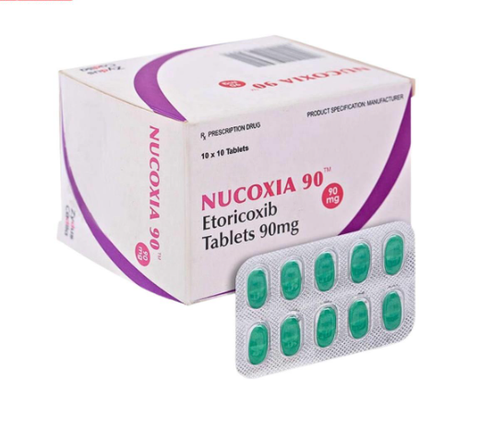 Nucoxia 90 mg Zydus (Hộp 10 vỉ x 10 viên) (T168h) (Rx)