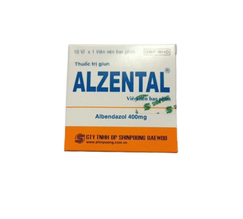 Alzental 400 Shinpoong (Hộp 10 vỉ x 1 viên)