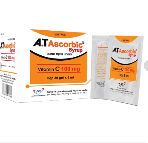 A.T Ascorbic syrup An Thiên (Hộp 30 gói x 5ml) (T/84H)