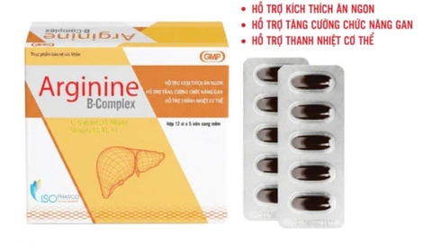 TPBVSK Arginine B-complex Abipha (Hộp 12 vỉ x 5 viên)