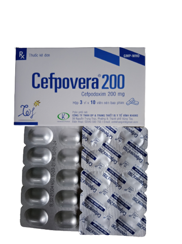 Cefpovera 200 Tab Trust Farma (Hộp 03 vỉ x 10 viên) (T/120H)