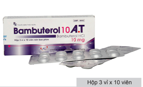 Bambuterol 10 A.T An Thiên (Hộp 3 vỉ x 10 viên) (T/285H)