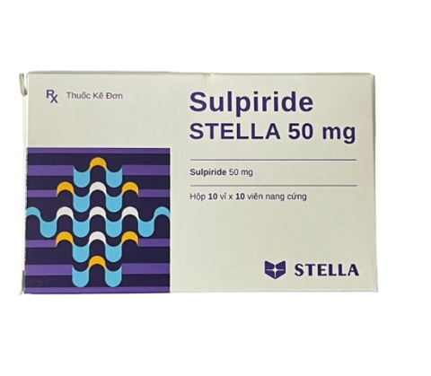 Sulpiride 50mg Stella (Hộp 10 vỉ x 10 viên)