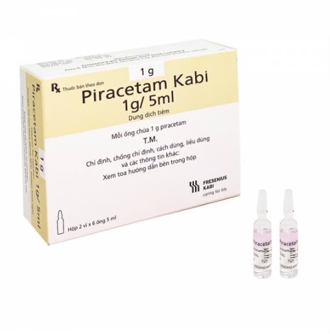 Piracetam 1g/5ml Kabi (Hộp 12 ống x 5ml) (T/24H)