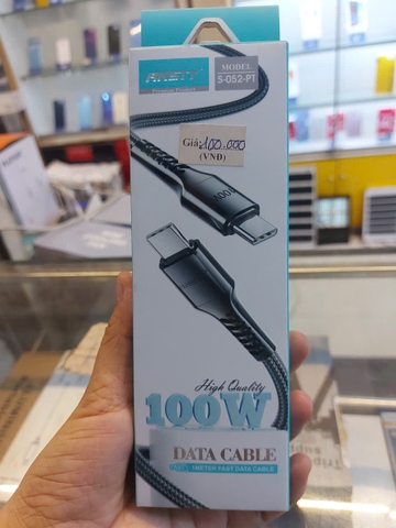 Cáp sạc nhanh Ansty S-052-PT dây dù Type-c to Type-c 100W