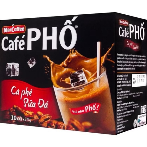 Cà phê PHỐ cafe sữa đá hộp 240g