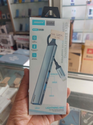 Đầu chuyển 4IN1 Ansty Lightning to 1 cổng Type-c + 3 cổng Usb