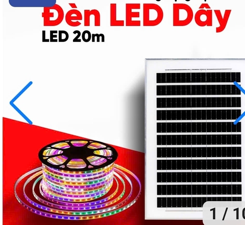 Đèn led dây năng lượng mặt trời Maxsolar M-LED 20m