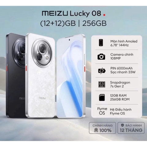 Điện thoại Meizu Lucky 08 5G (6.78in/12gb/256gb) pin trâu 6000mAh