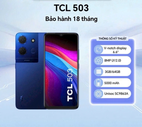 Điện thoại TCL 503 (6.6in/3gb/64gb)