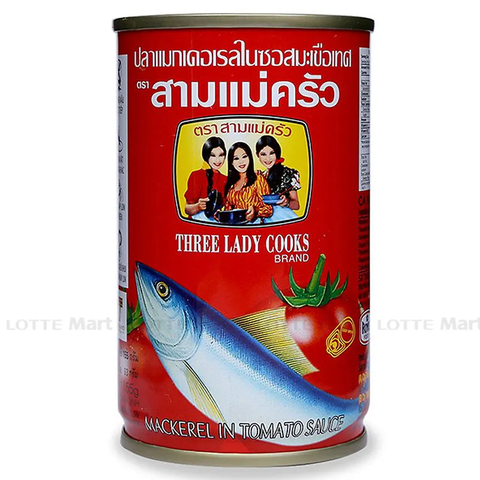 cá hộp 3 cô gái cá mồi sốt cà lon 155g