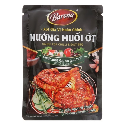 Xốt gia vị ướp thịt nướng muối ớt  Barona