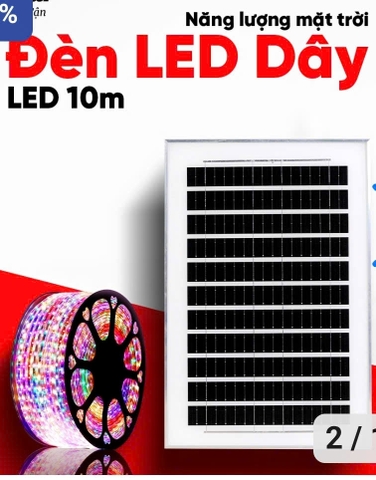 Đèn led dây năng lượng mặt trời Maxsolar M-LED 10m