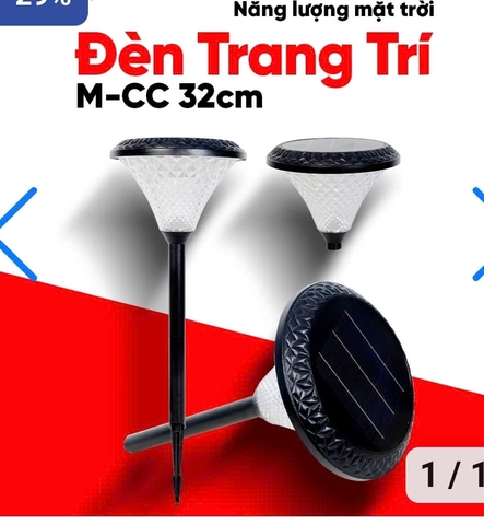 Đèn năng lượng mặt trời trang trí sân vườn M-CC 32cm