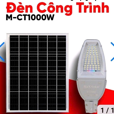 Đèn đường năng lượng mặt trời M-CT1000W