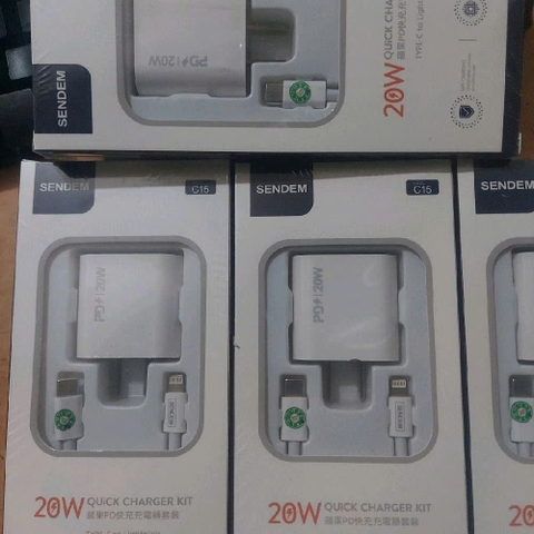 Bộ sạc nhanh 20W SENDEM G15 cổng type-c to lightning