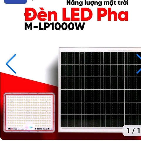 Đèn led pha năng lượng mặt trời M-LP1000W