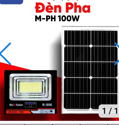 Đèn pha năng lượng mặt trời M-PH 100W Maxsolar