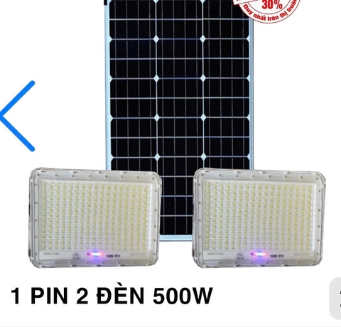 Đèn năng lượng mặt trời mắt ngọc M-TN 500W 1 pin 2 đèn