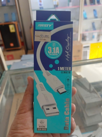 Cáp sạc nhanh Ansty AZ-002 Usb to Micro 3.1A