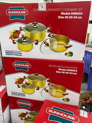Bộ nồi ANOD Sunhouse sh6643