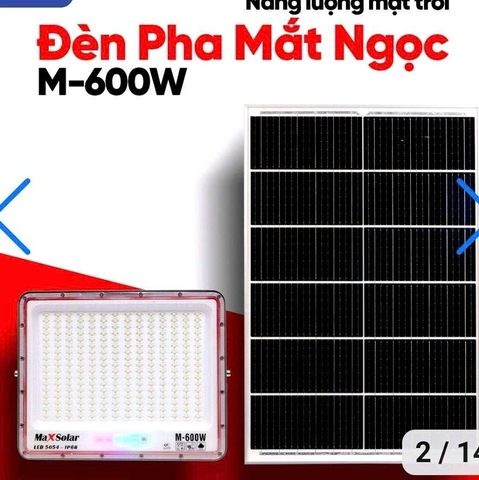 Đèn pha mắt ngọc năng lượng mặt trời M-600W